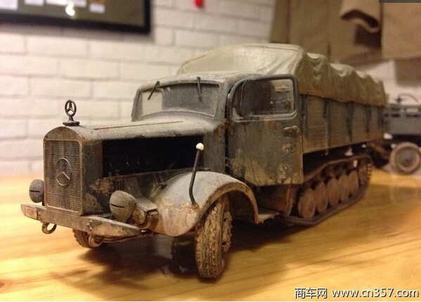 玩车模!二战德军的奔驰4500骡子车